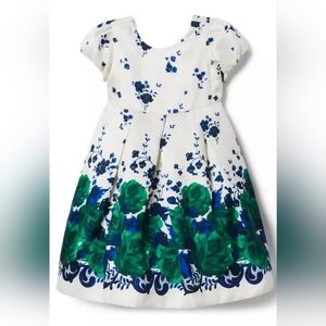 Janie & Jack ivory floral holiday celebration dress